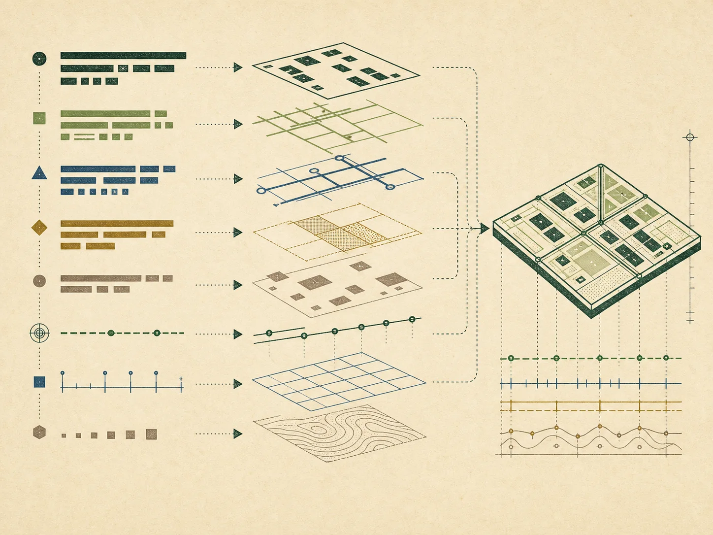 Abstract cartographic illustration for Authoritative address sources
